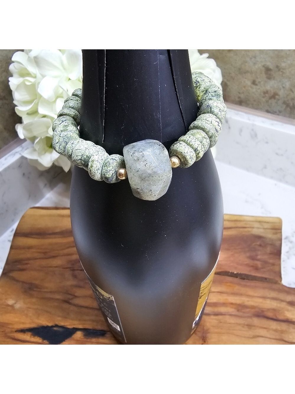 Druzy Dreams Stack Bracelets Set In Green - Picture 5 of 8